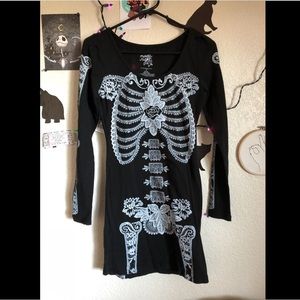 Hot Topic Skeleton Halloween Dress